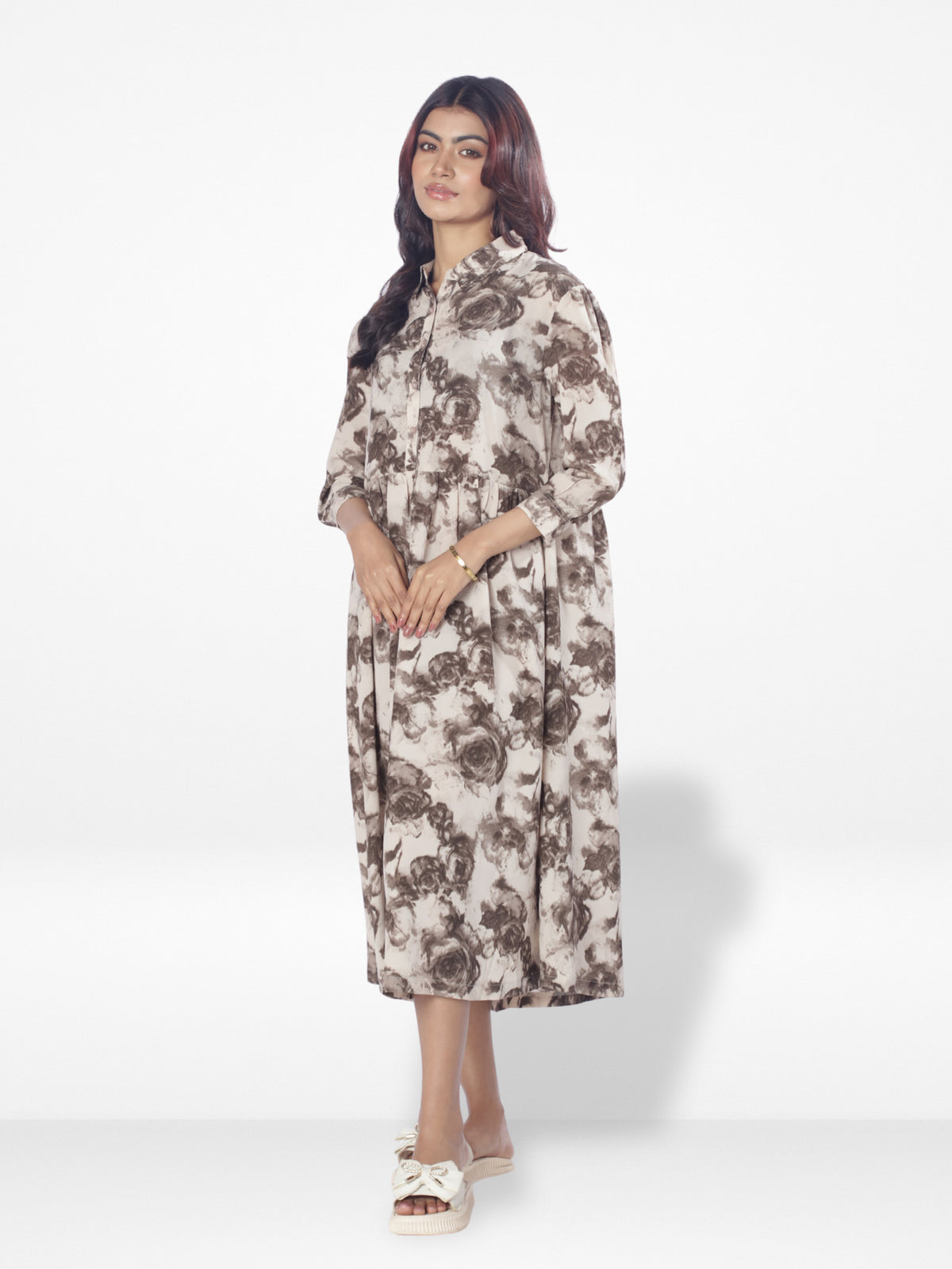 Women Multicolor Long Top| Beige-inteblu