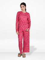 Women’s Henley Sleepwear Set – Long Sleeve Printed Pajama Top & Shorts | Soft Lightweight 2-Piece Nightwear