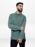 Men's Regular-Fit Long-Sleeve Player's Polo Shirt | Green