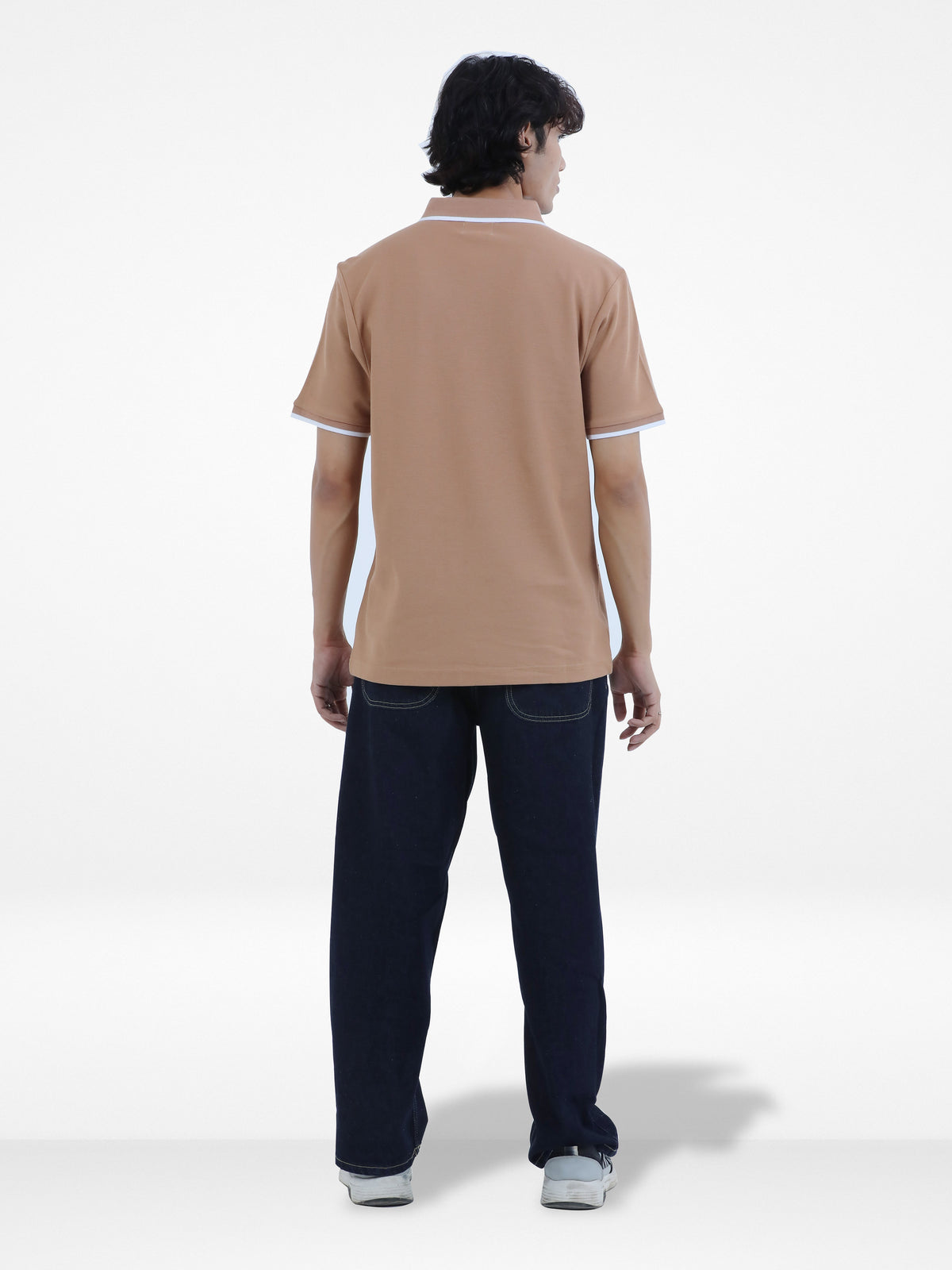 Men's Reguler-Fit Cotton Pique Polo Shirt100% Cotton Casual Top | Tipped Collar & Sleeves | Three-Button Placket | Smart Everyday Wear