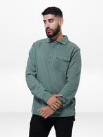 Men's Regular-Fit Long-Sleeve Player's Polo Shirt | Green