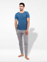 Men's T-Shirt & Trouser Lounge Set Goblin Blue