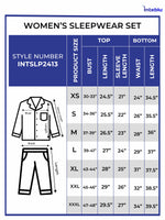 Women's Satin Notch collar & Full Sleeve Sleepwear set |Satin Fabric