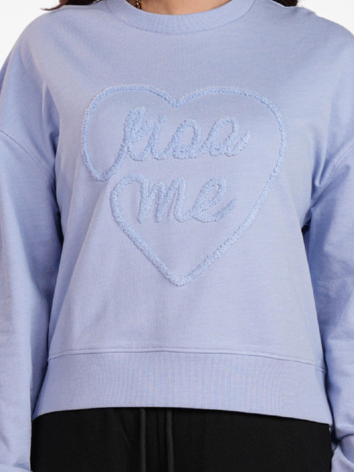 Women’s Long Sleeve Sweatshirt – Soft Cotton-Blend Pullover with Shanail Embroidery | Stylish Casual Top for Everyday Comfort