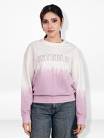 Women’s Tie-Dye Long Sleeve Gradient Printed Sweatshirt – Soft Cotton Blend Pullover | Stylish Printed Casual Top for Everyday Comfort