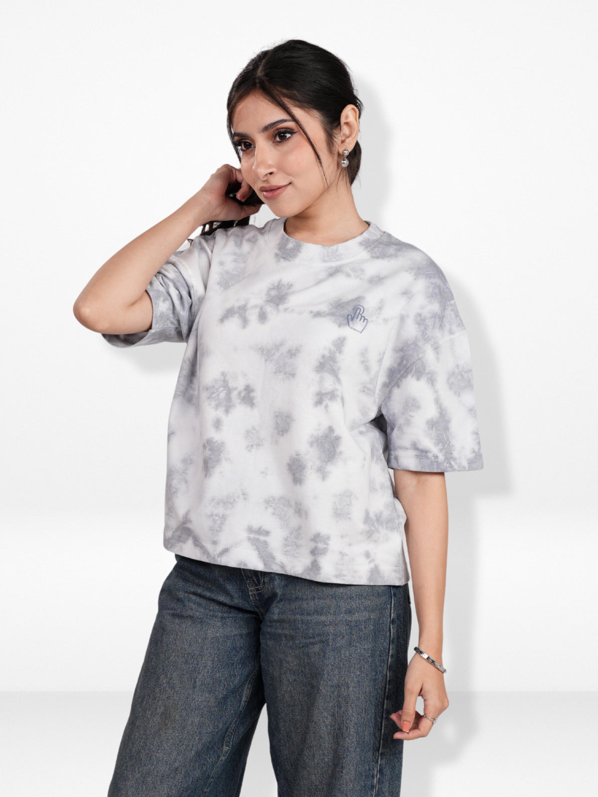 Women’s OversizedT-Shirt – Tie-Dye Graphic Print, Short Sleeve Loose Fit | Casual Comfy Tee for Women