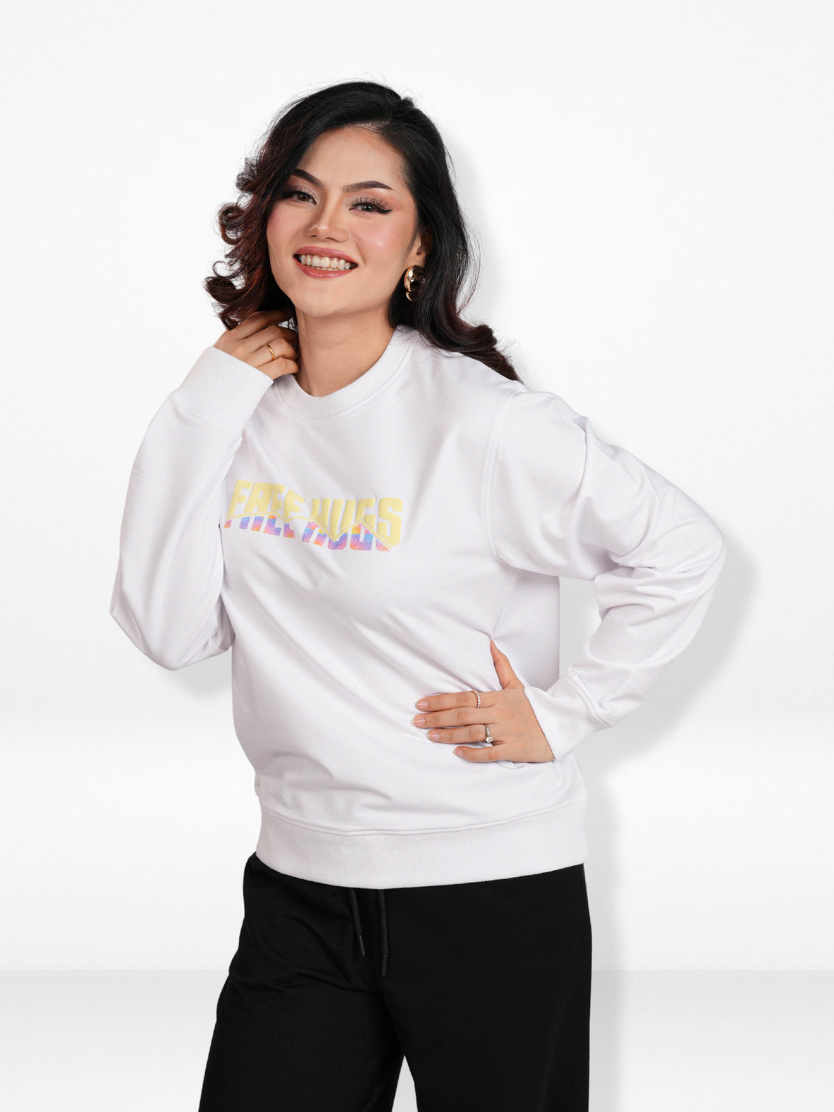 Women’s Long Sleeve Sweatshirt – Soft Pullover | Stylish Printed Casual Top for Everyday Comfort