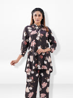 Women’s Floral Printed Co-Ord Set – Trendy 2 Piece Matching Top & Bottom Outfit