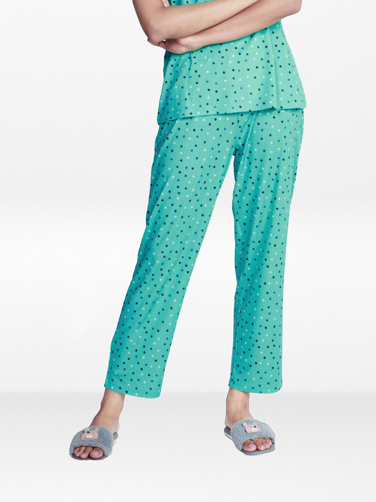 Women’s All Over Printed Lounge Pants | Soft Stretch Yummy Rib Fabric | Drawstring Waist Casual Sleepwear & Pajama Trousers - Florida