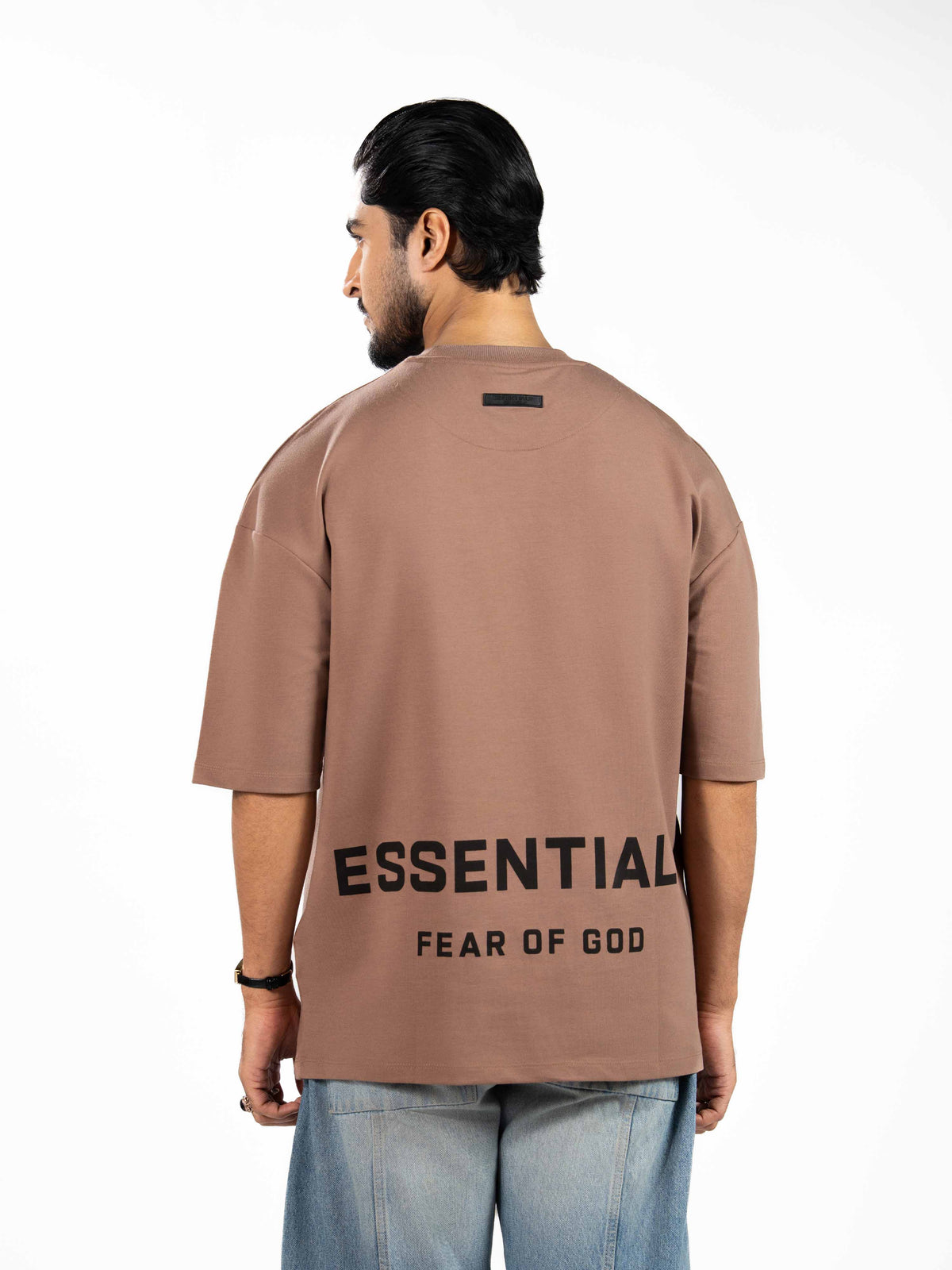 Men’s Oversized Drop Shoulder Graphic T-Shirt – Short Sleeve Crew Neck Tee | Casual Streetwear Top with Front & Back Print