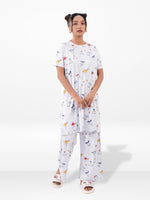 Women’s Long Tunic Top & Pant Set – 2 Piece Pajama & Loungewear Outfit for Women | Soft Comfortable Everyday Wear
