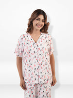 Women's All Over Printed PJ Set – 2 Piece Sleepwear Set | Soft Breathable Nightwear for Women