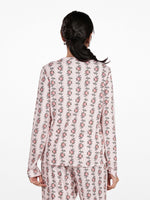 Women's Henley Long Sleeve Printed Top – Soft & Stretchy Rib Knit Casual T-Shirt