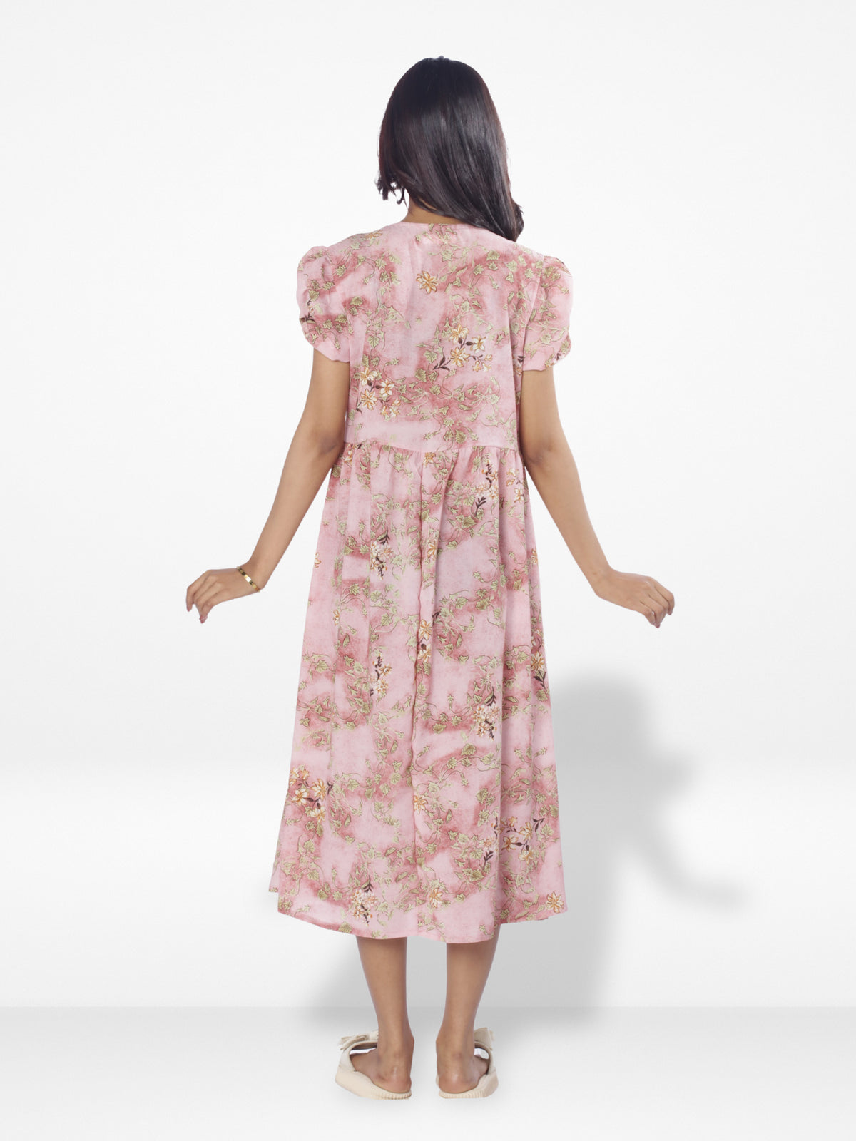 Women AOP Long Top| Pink