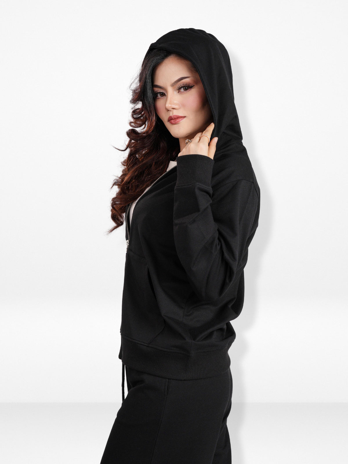 Women’s Full Zip Hoodie – Solid Color Hooded|Casual Zip-Up Hoodies for Everyday Wear