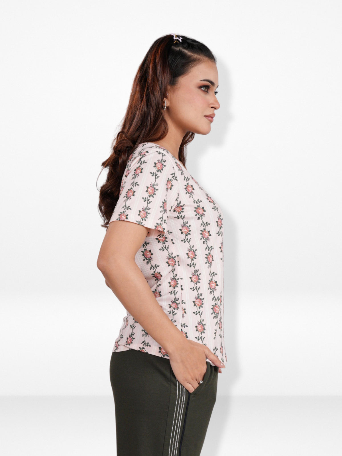 Women’s Regular Fit Crew Neck Tee Shirt – Short Sleeve All Over Print T-Shirt | Soft & Comfortable