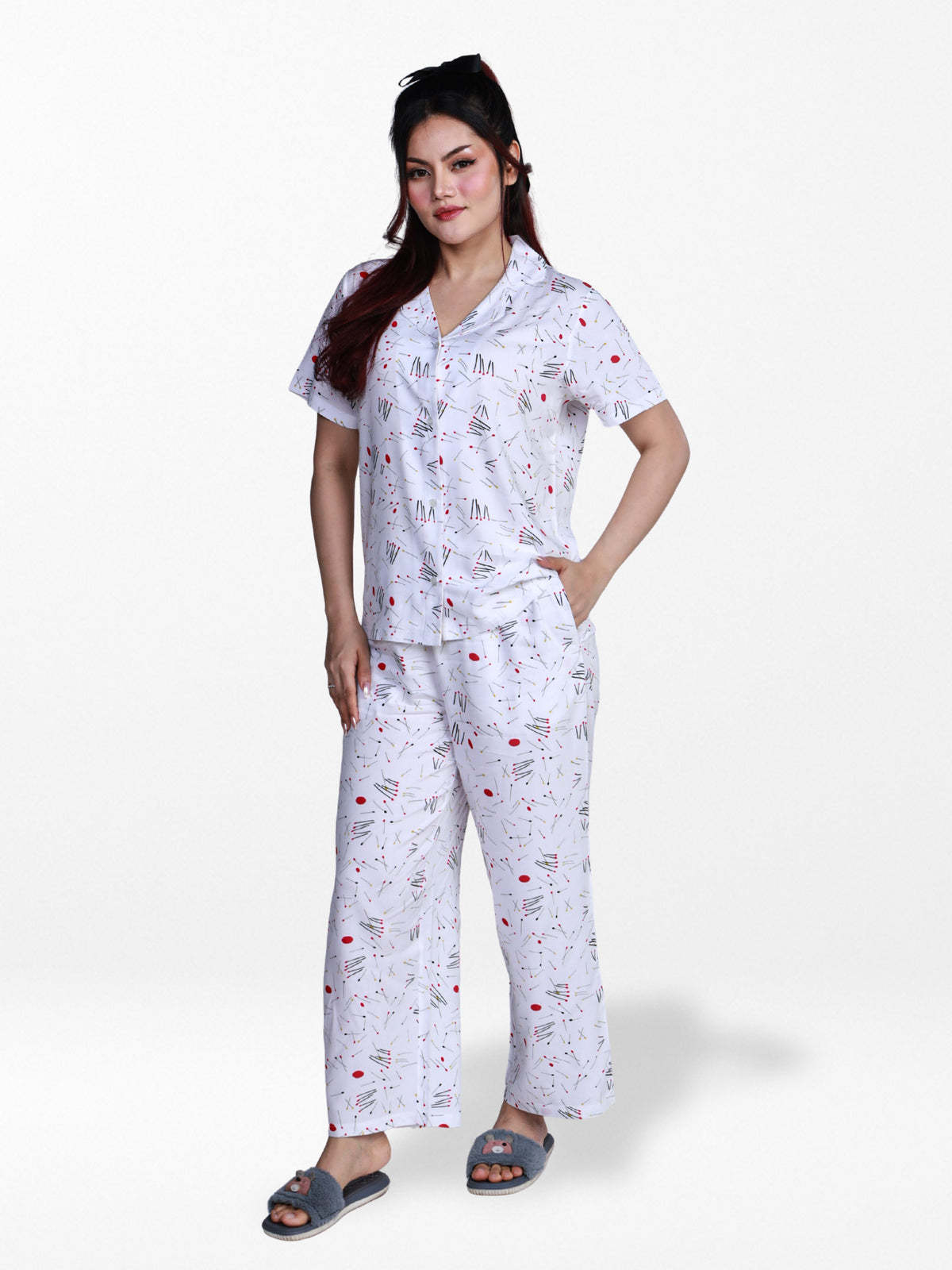 Women’s Short Sleeve Viscose Sleepwear Set – Notch Collar 2 Piece Pajama Outfit | Comfy Nightwear, Soft Summer Lounge Set for Women