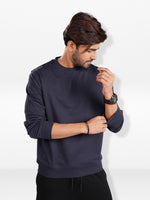 Men’sSolid Crew Neck Sweatshirt – Long Sleeve | Casual Everyday Comfort Wear