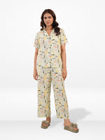Women's All Over Printed PJ Set – 2 Piece Sleepwear Set | Soft Breathable Nightwear for Women