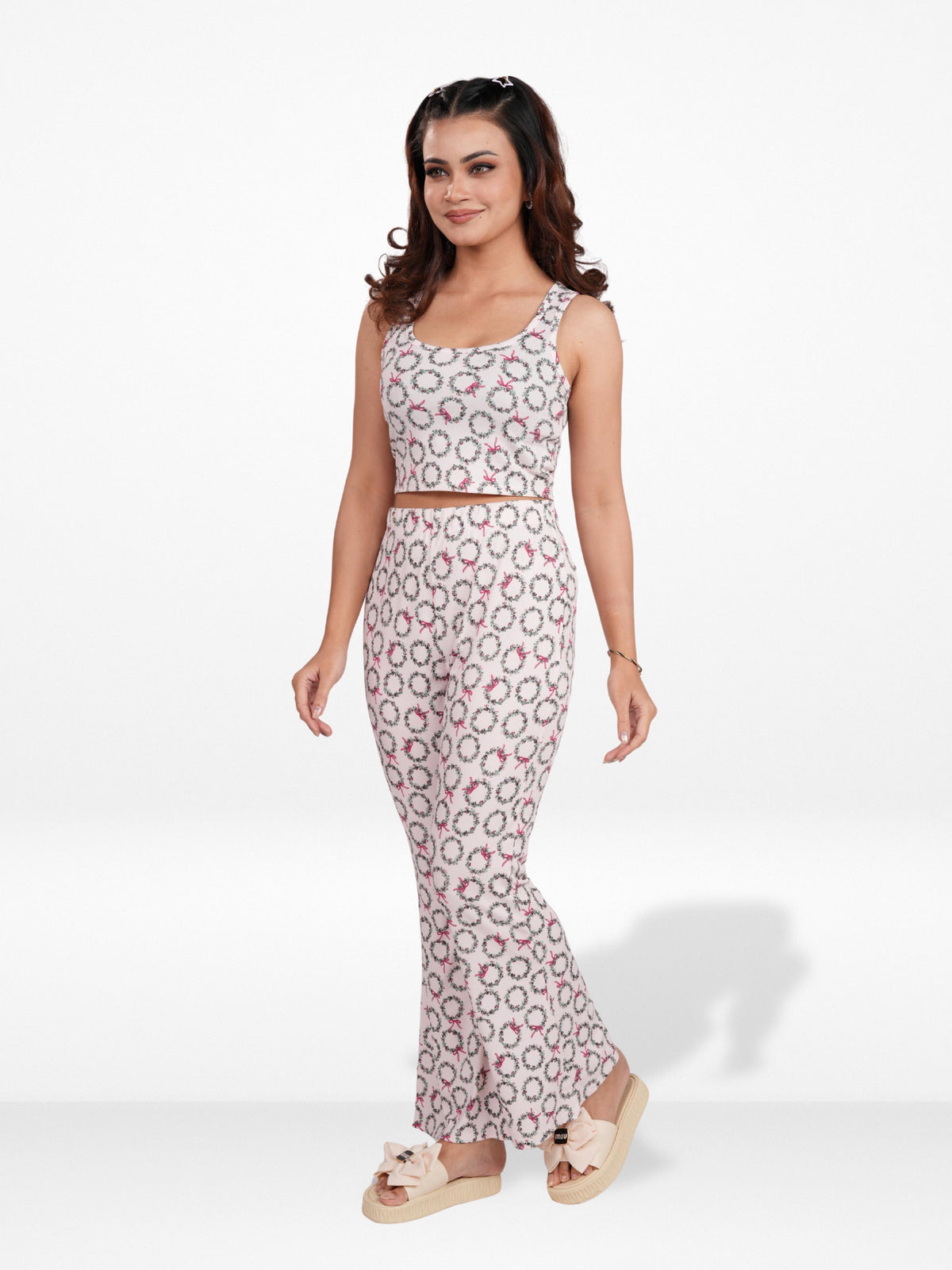 Women’s Crop Top & Palazzo Set – 2-Piece Outfit| Fashionable Party Wear for Women