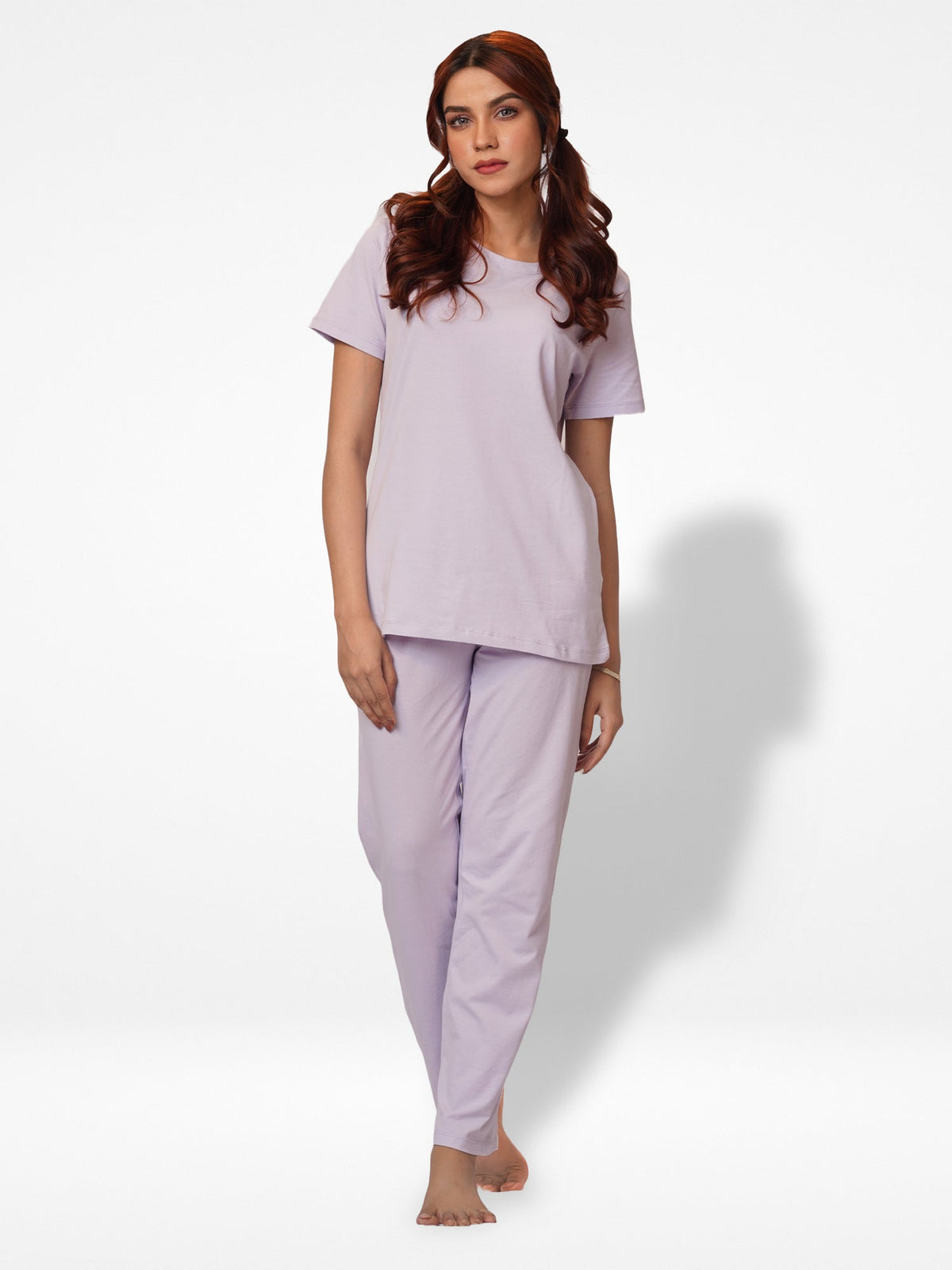 Women Short Sleeve Cotton Loungewear Set
