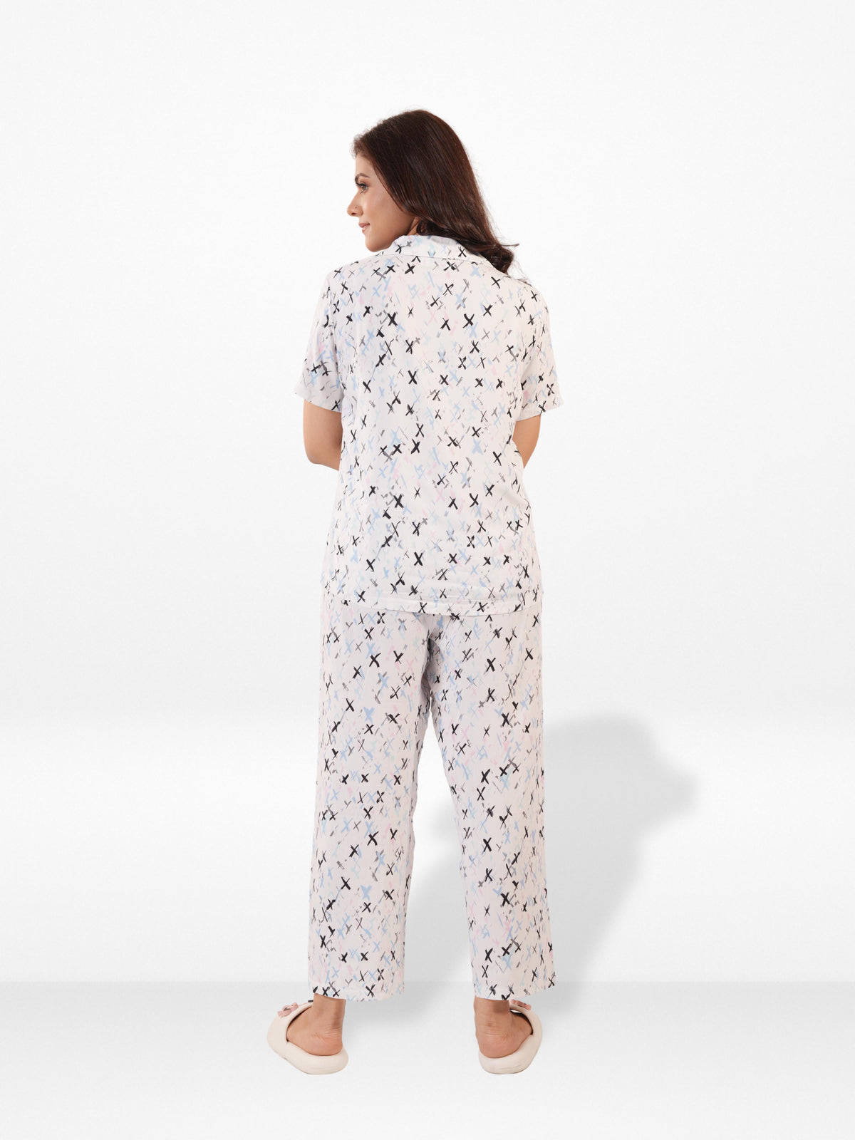 Women's All Over Printed PJ Set – 2 Piece Sleepwear Set | Soft Breathable Nightwear for Women