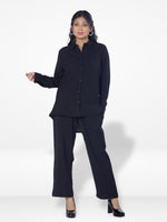 Women Solid Color Co-Ord Set| Long Sleeve| Black