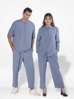 Couple Co-ord Set| Long Pant| Slate Blue