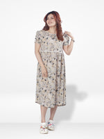 Women AOP Long Top| Beige