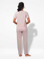 Women Short Sleeve Cotton Loungewear Set
