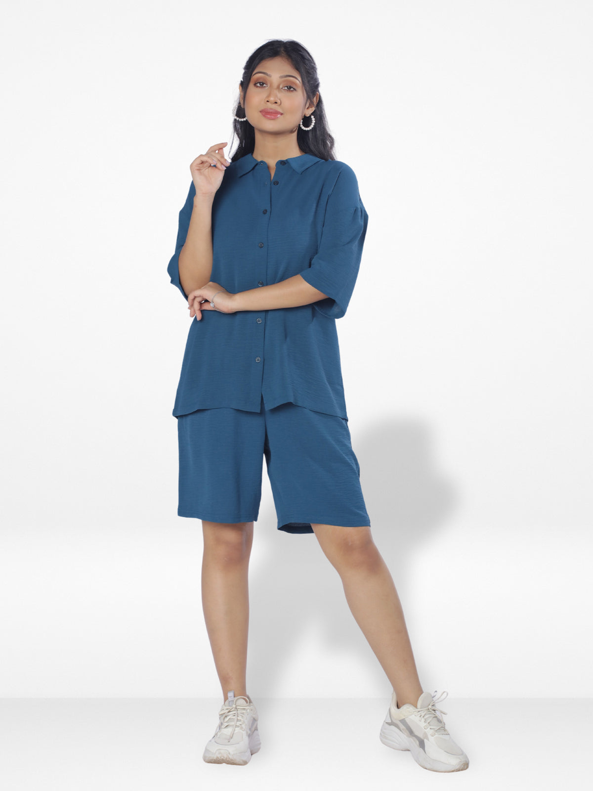 Women Solid Color Co-Ord Set| Short Sleeve