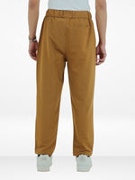 Men’s Relaxed Fit Trousers – Elastic Waist with Drawstring, Casual Pants with Fake Fly & Side Pockets ,Comfortable Everyday Wear