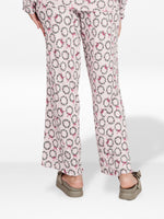 Women's Floral Printed Wide Leg Pants – Soft Yummy Rib Casual Trousers