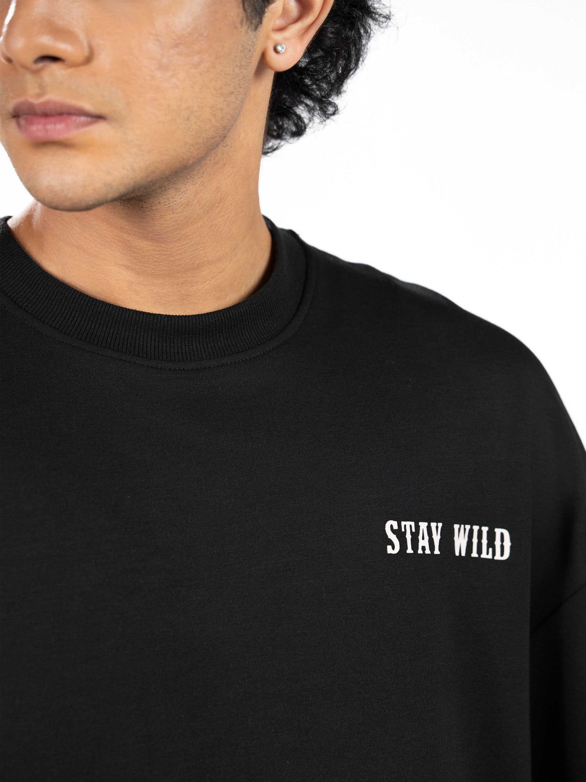 Men’s Oversized Drop Shoulder Graphic T-Shirt – Short Sleeve Crew Neck Tee | Casual Streetwear Top with Front & Back Print