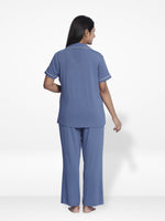 Women Solid Sleepwear Short Sleeve Pyjama Set