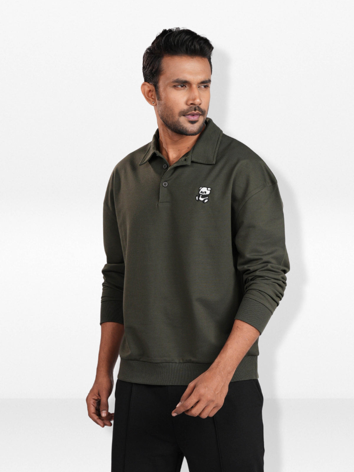 Men’s Polo Sweatshirt – Classicwith Modern Style | Soft Comfortable Everyday Wear