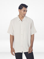 Men's Relaxed-Fit Half-Sleeve Casual Shirt| Beige