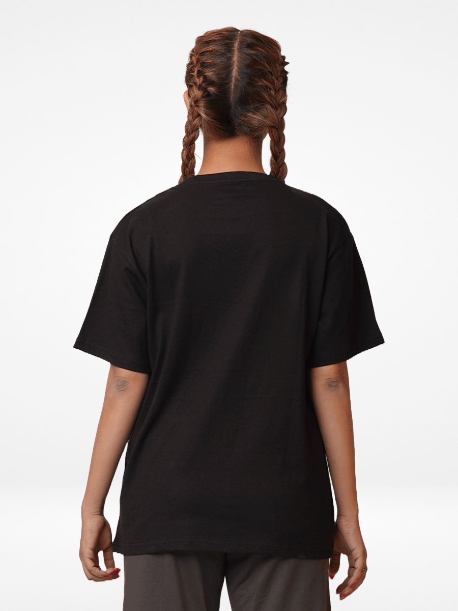 Women Cute Bear Graphics Print Cotton T-shirt