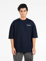 Men’s Oversized Drop Shoulder Graphic T-Shirt – Short Sleeve Crew Neck Tee | Casual Streetwear Top with Front & Back Print