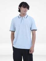 Men's Reguler-Fit Cotton Pique Polo Shirt100% Cotton Casual Top | Tipped Collar & Sleeves | Three-Button Placket | Smart Everyday Wear