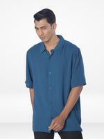 Men's Relaxed-Fit Half-Sleeve Casual Shirt| LT.GREEN