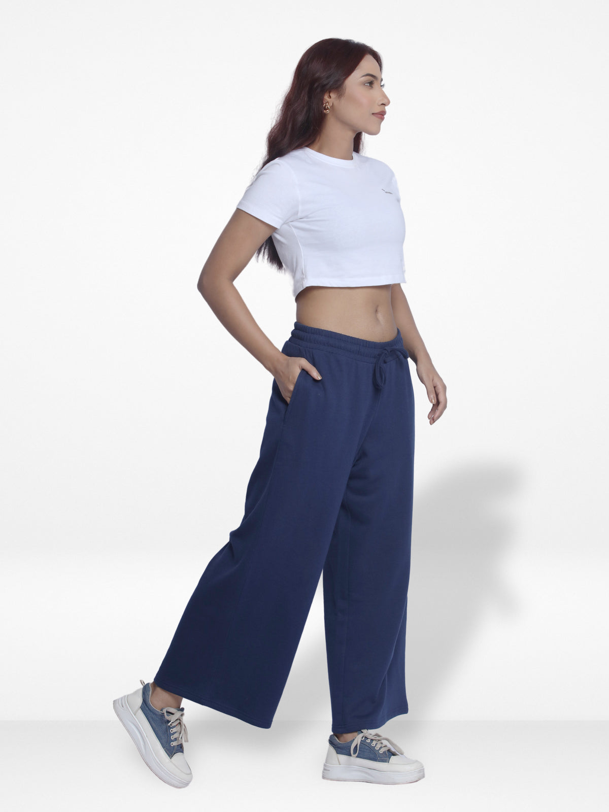 Women Wide Leg Flowy Palazzo Pants Loose fit Casual Lounge Trousers