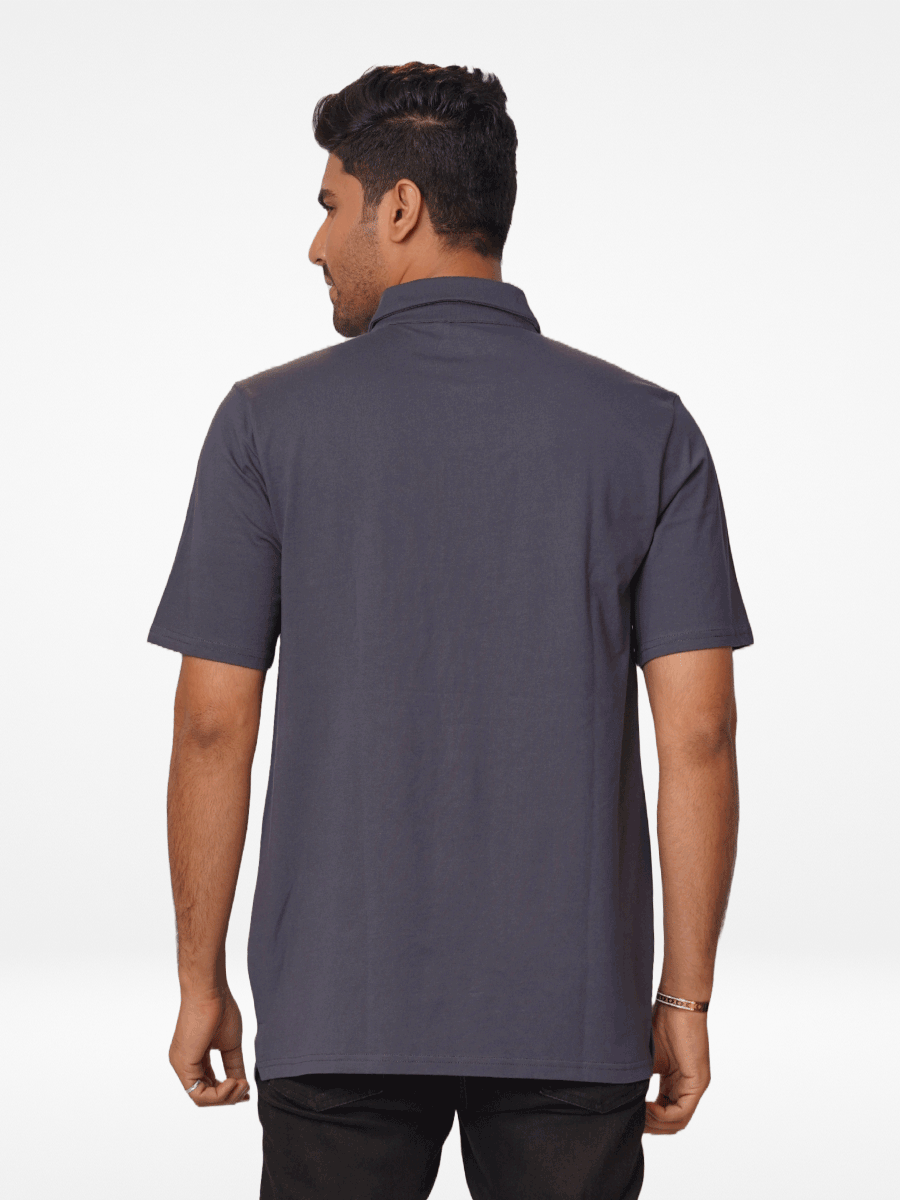 Men's Regular-Fit Mercerized Cotton Polo Shirt Oxford Blue