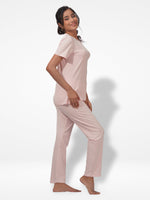 Women Short Sleeve Cotton Loungewear Set