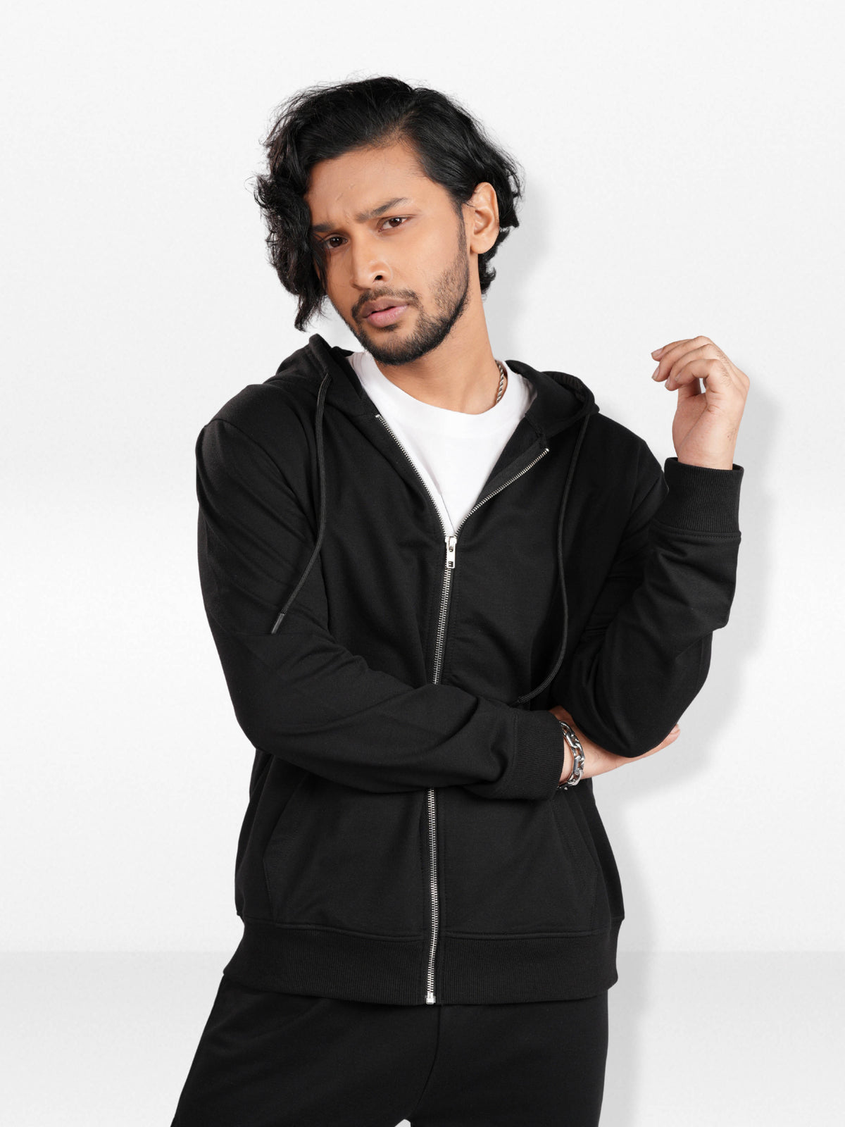 Men’sSolidFull Zip Basic Hoodies– Long Sleeve with Full Zip & Kangaroo Pocket | Casual Everyday Comfort Wear