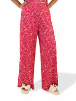 Women's Casual Pants Trendy Loose Trousers High Waist Wide Leg Cropped Palazzo with Pockets