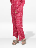 Women's Floral Printed Wide Leg Pants – Soft Yummy Rib Casual Trousers
