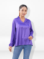 Women’s Satin Top – Soft Shiny | Fashionable Party & Everyday Wear