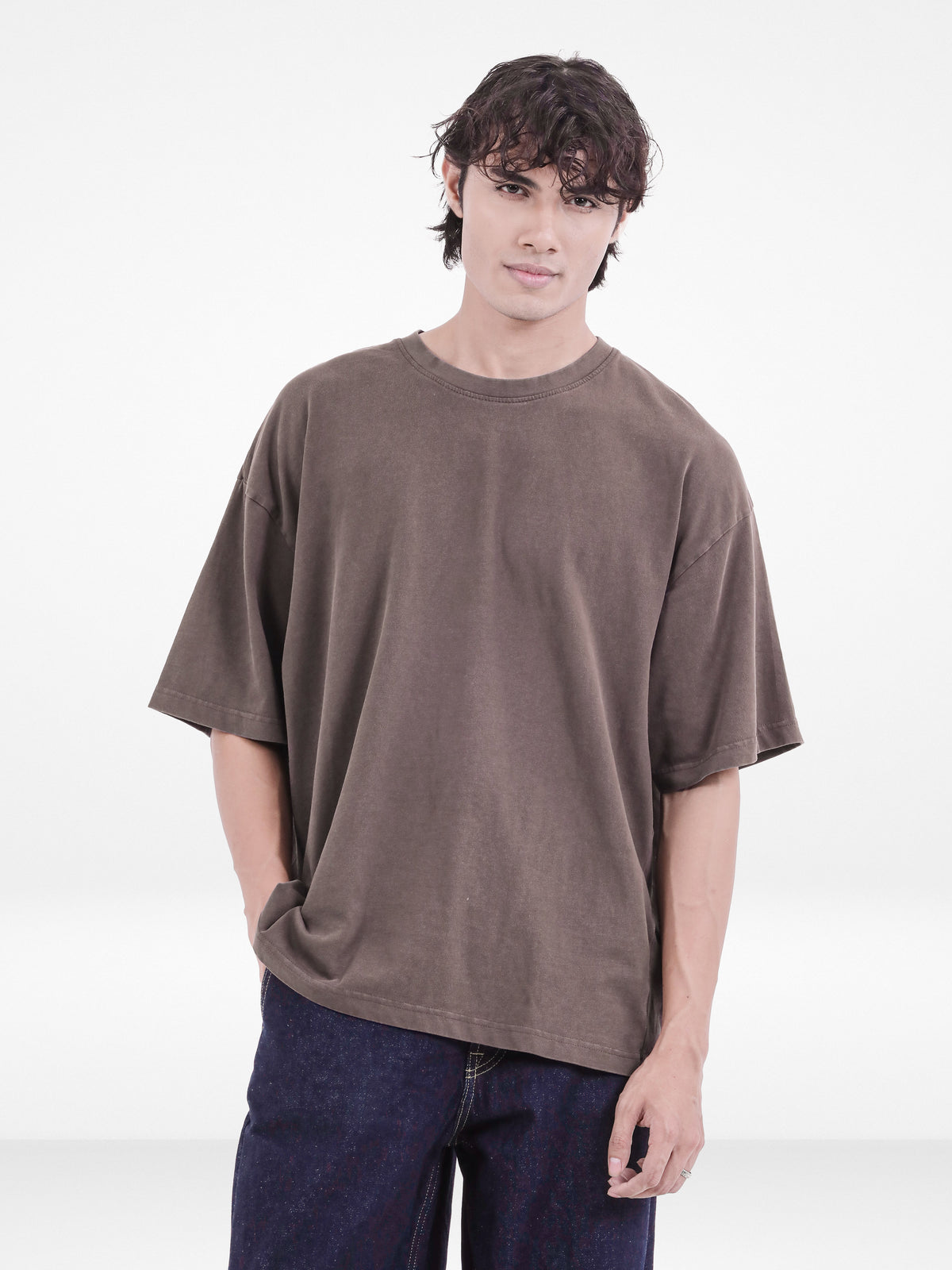 Men’s Drop Shoulder T-Shirt – Classic Solid Short Sleeve Tee, Soft Cotton Blend Comfortable Casual Wear