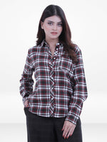 Women’s Plaid Flannel Shirt – 100% Cotton Long Sleeve Button-Down Checkered Shirt | Relaxed Fit Casual Top for Everyday Comfort